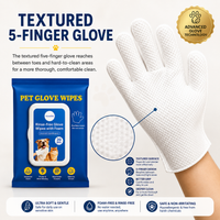Pet Cleaning Gloves Wipes for Dogs & Cats