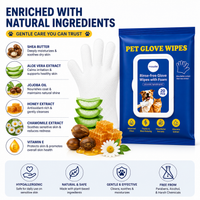 Pet Cleaning Gloves Wipes for Dogs & Cats